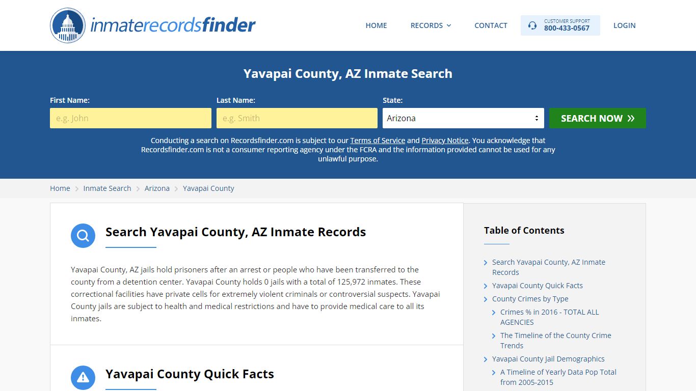 Yavapai County, AZ Inmate Lookup & Jail Records Online